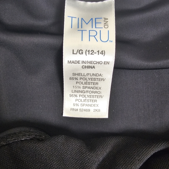 Time and Tru Black Swim Skirt Beach Pool Size Large 12 - 14 - Picture 5 of 5